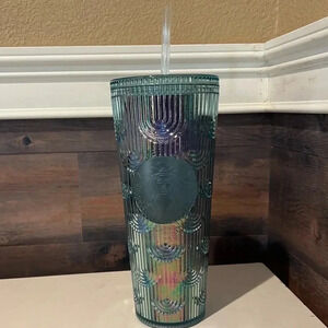 Mermaid Iridescent rainbow purple blue Starbucks Tumbler new with tags
